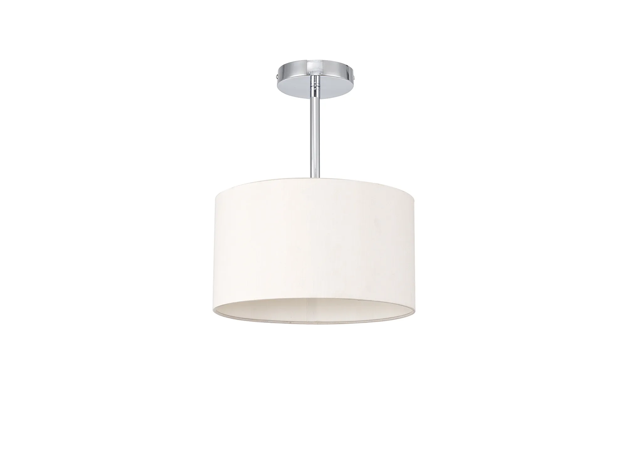 Baymont 30cm Semi Flush 1 Light Polished Chrome; Nude Beige/Moonlight DK0080  Deco Baymont CH NU